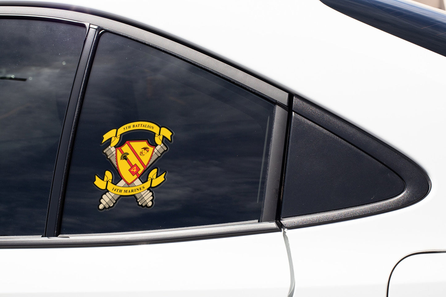 US Marine Corps Badge Sticker Decal 5th Battalion 14th Marines Sharphunter Car Sticker Bumper Sticker for Car Emblem