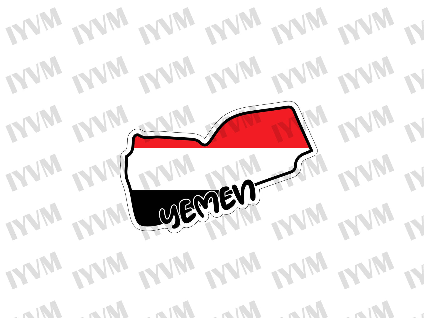Yemen Map Flag Sticker Decal / Republic of Yemen / Sanaa / Yemeni Yemenite