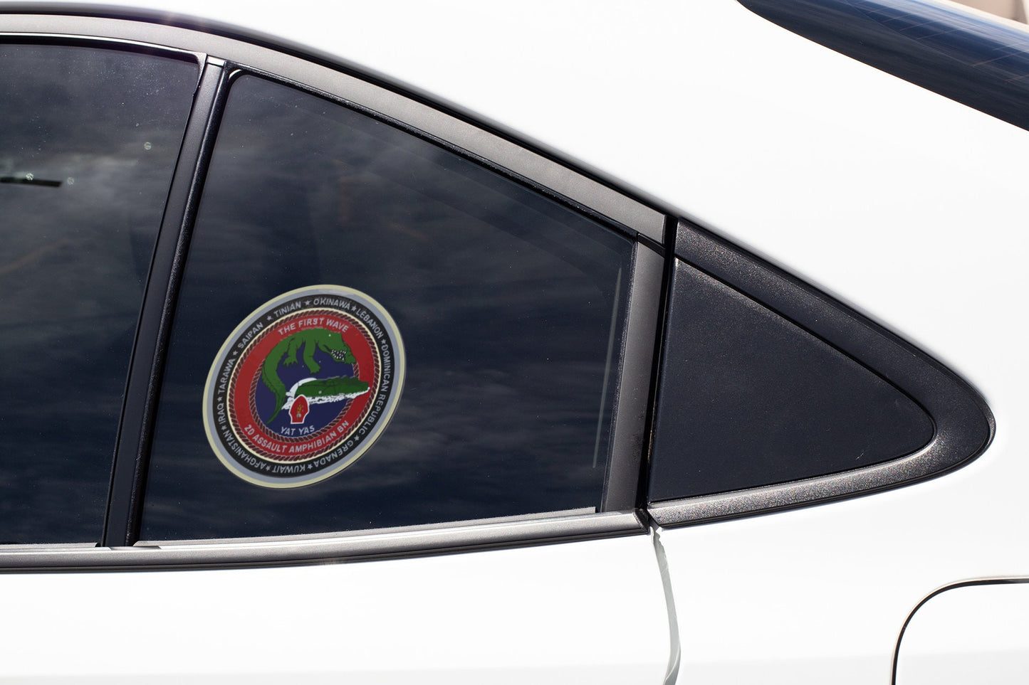 US Marine Corps Badge Sticker Decal  2nd Assault Amphibian Battalion The First Wave Car Sticker Bumper Sticker for Car Emblem