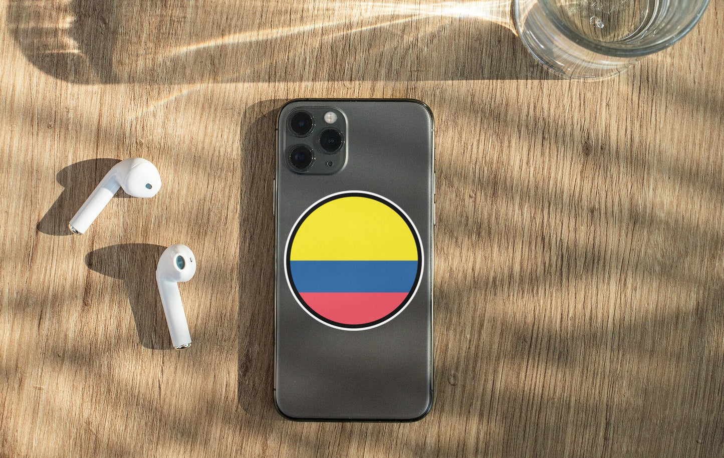 Colombia Flag Circle Sticker Decal