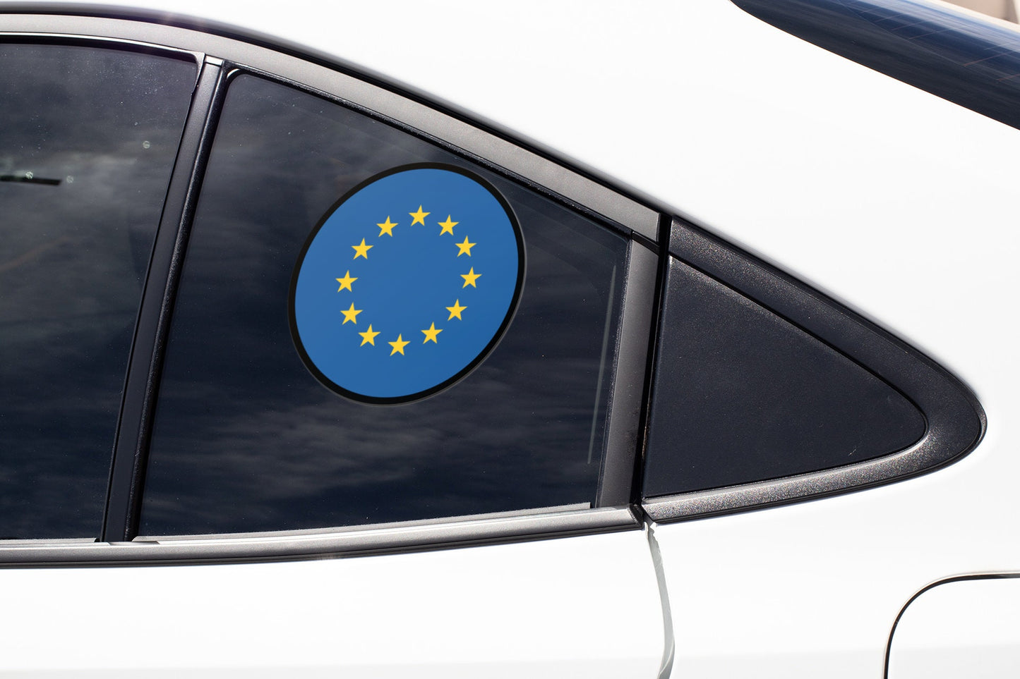 European Union Flag Circle Sticker Decal