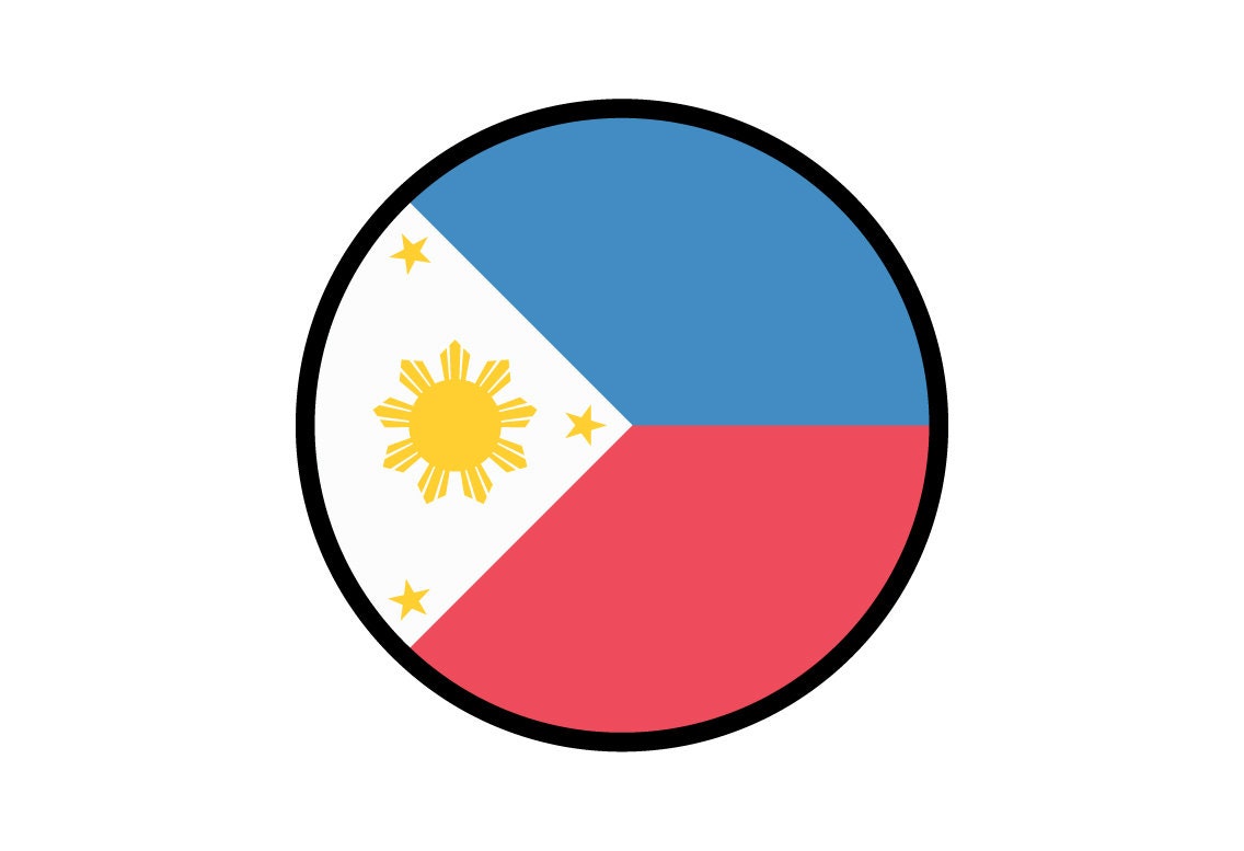 Philippines Flag Circle Sticker Decal