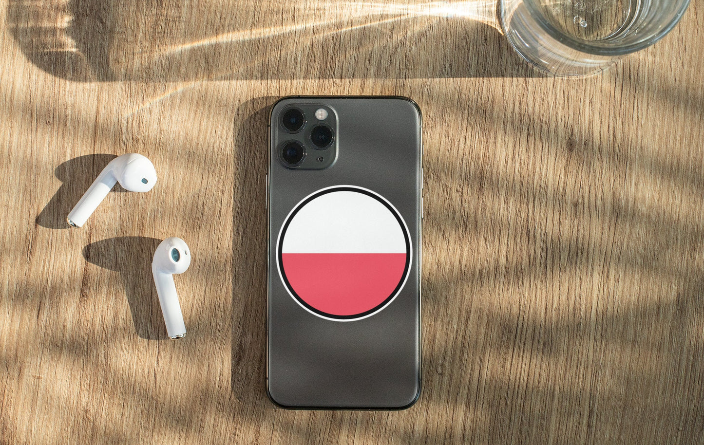 Poland Flag Circle Sticker Decal