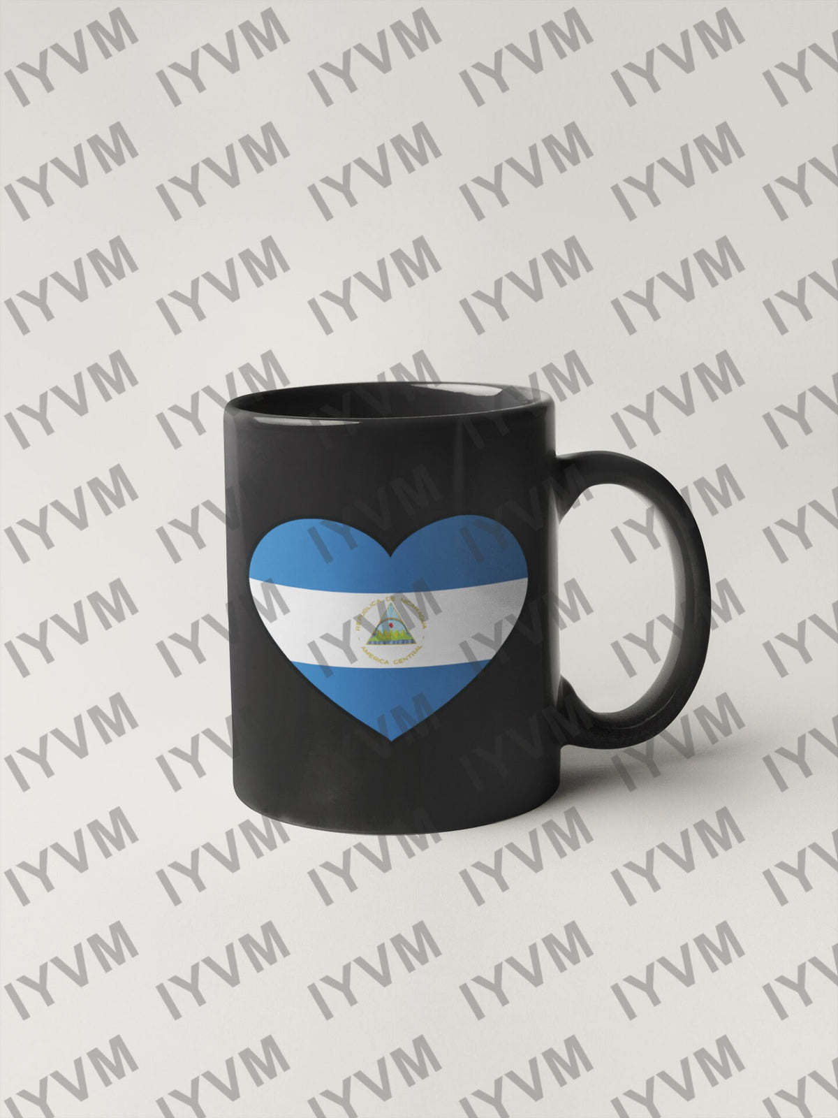 Nicaragua Flag Heart Sticker Decal / Republic of Nicaragua / República de Nicaragua / En Dios confiamos / Managua /