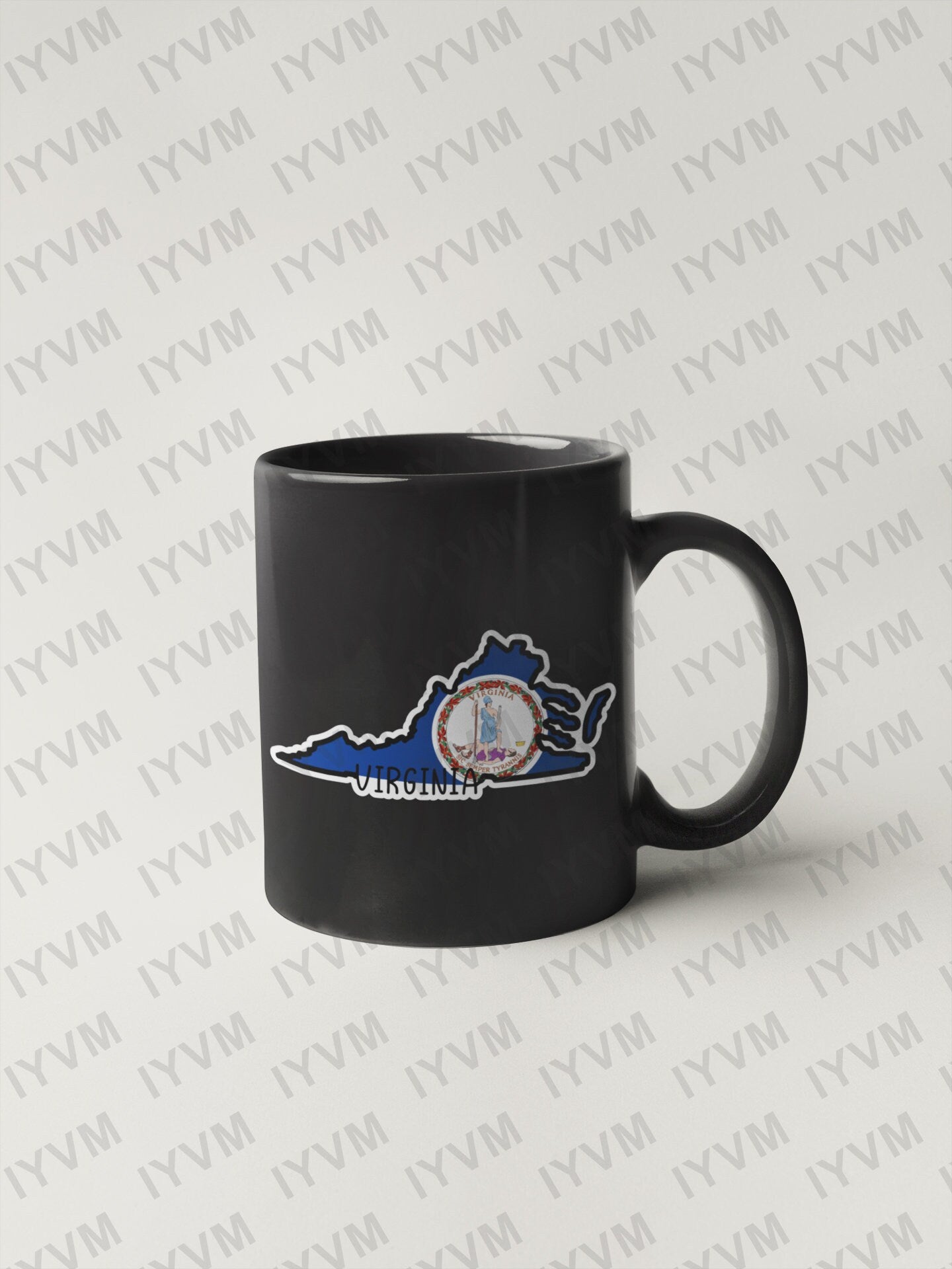State of Virginia Map Flag Sticker Decal  USA Virginia State  Richmond  The Old Dominion State  Mother of Presidents  Mother of States /