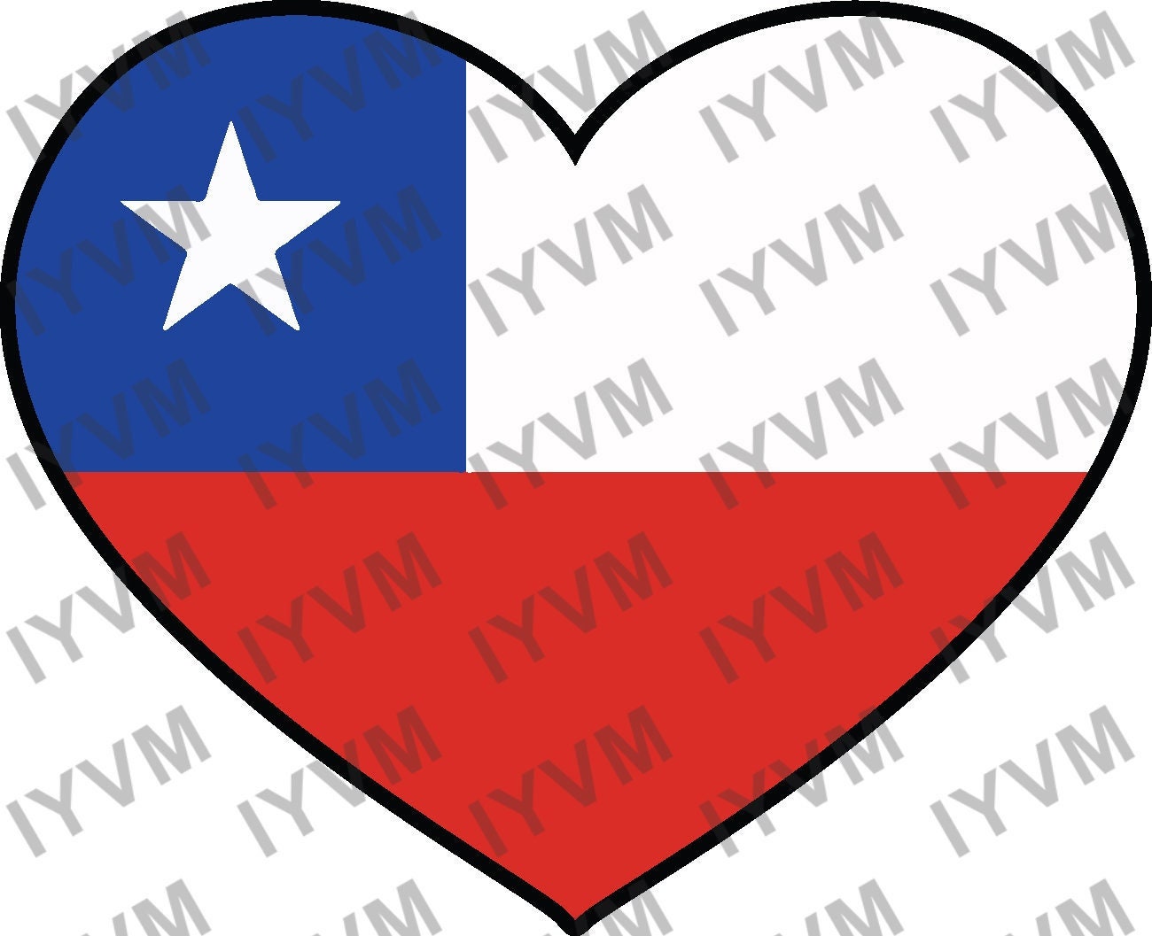 Chile Flag Sticker Decal / Republic of Chile / Por la razón o la fuerza / Santiago /