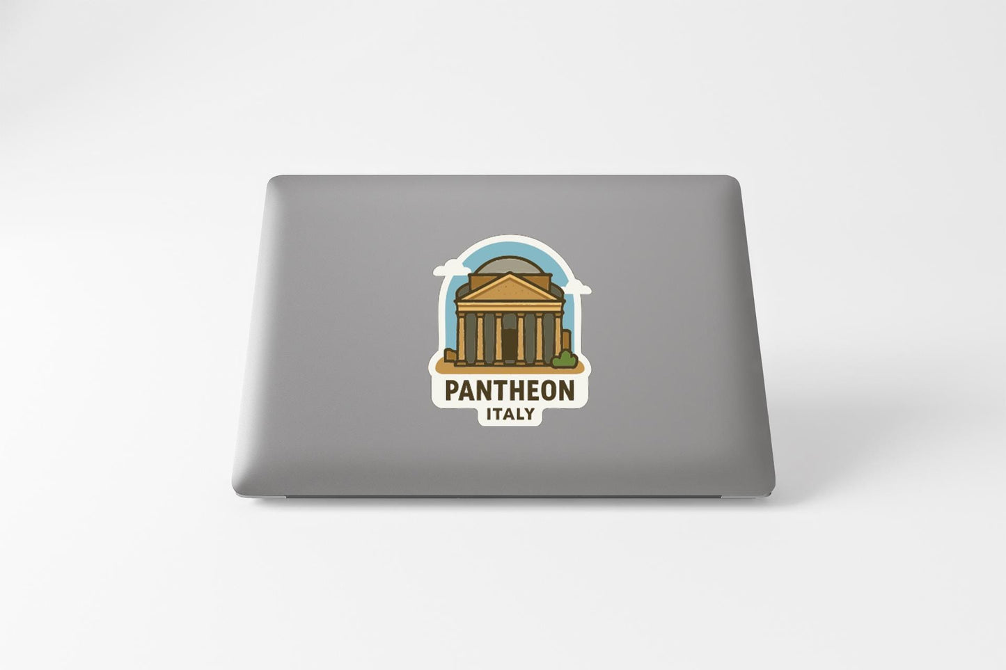 A sticker depicting the Pantheon, a famous Roman temple in Rome, Italy.