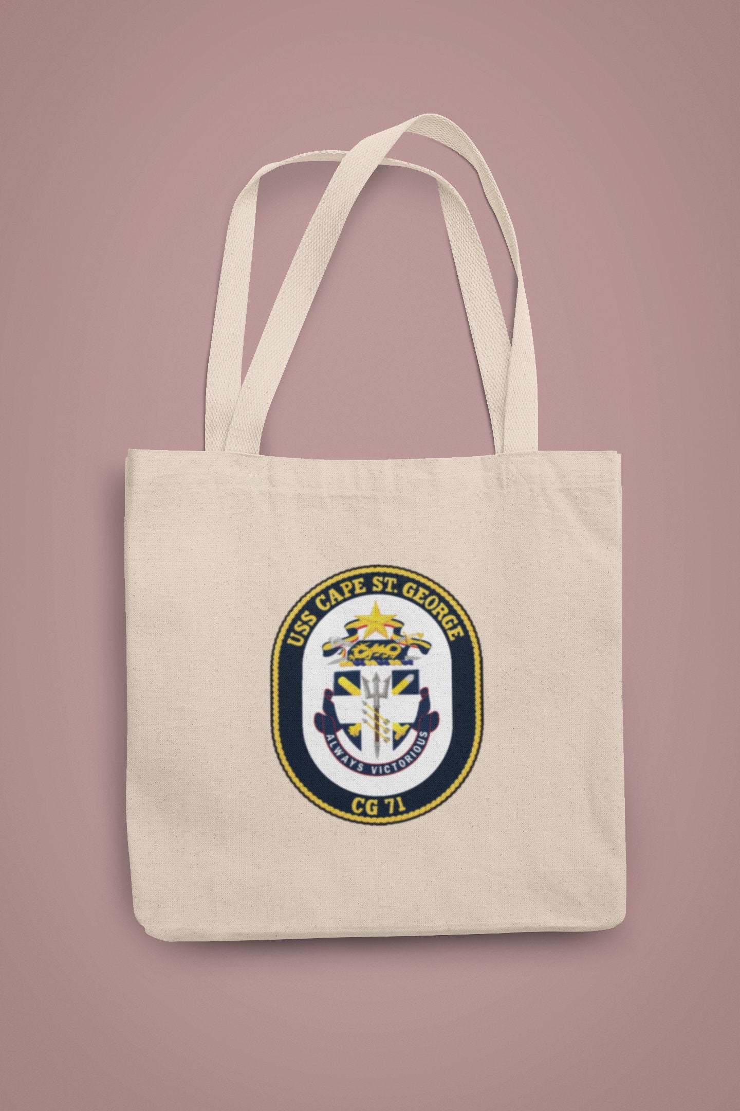 USS Cape St. George CG-71 Badge Iron On Heat Transfer Vinyl HTV Ticonderoga Class Cruiser