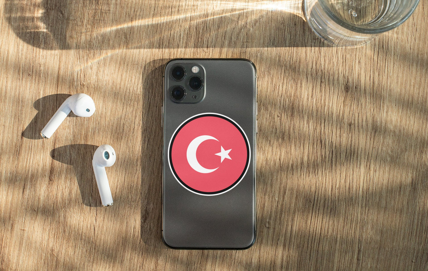 Turkey Flag Circle Sticker Decal