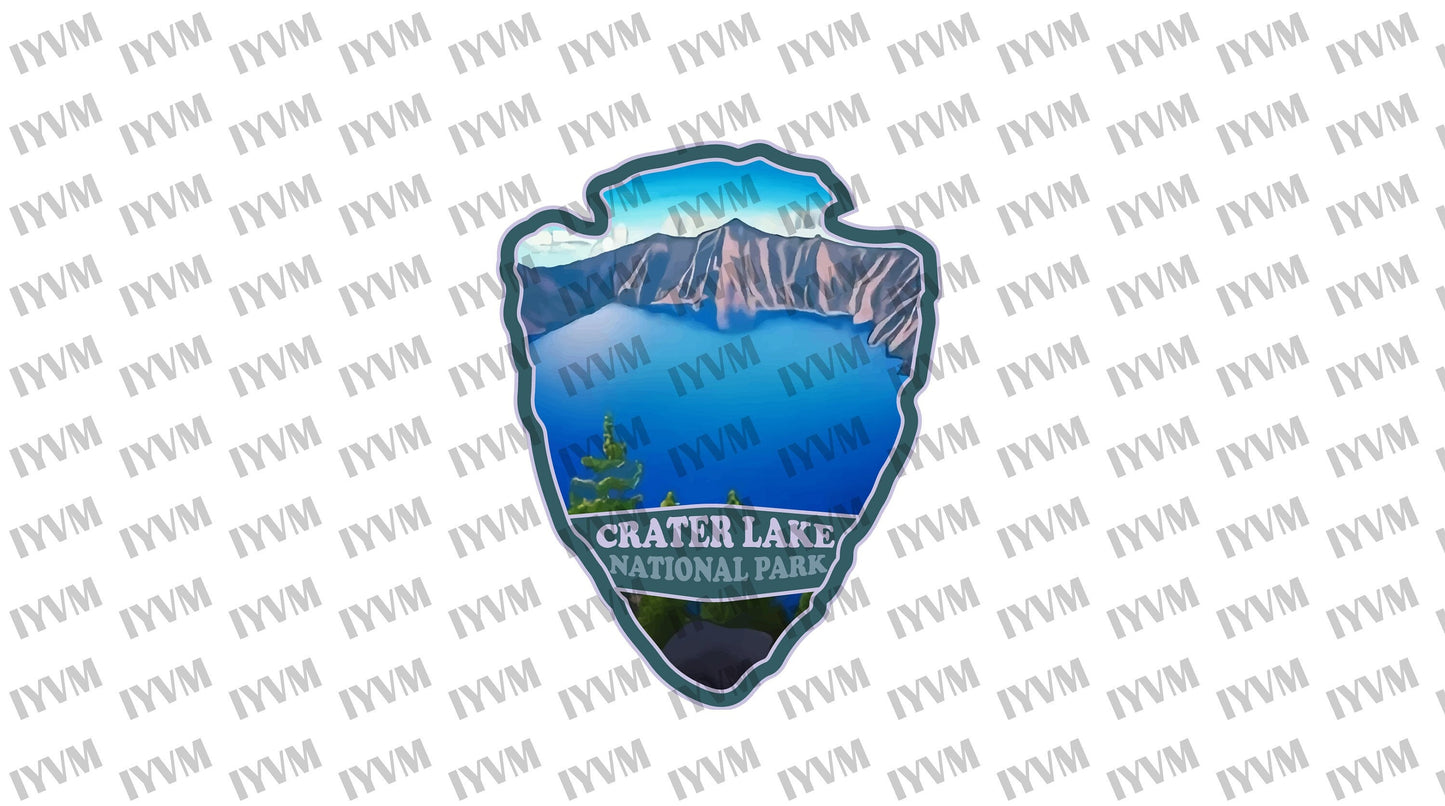 Crater Lake National Park Sticker Decal - US National Parks Series