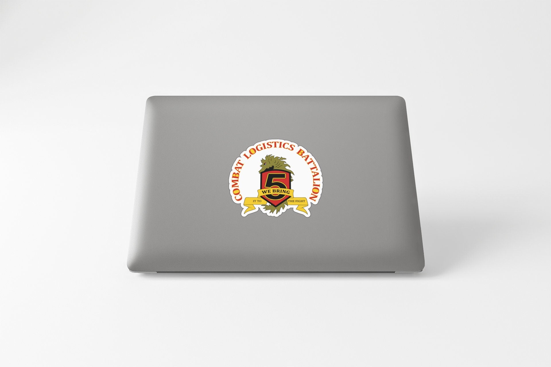 a laptop computer with a sticker on it