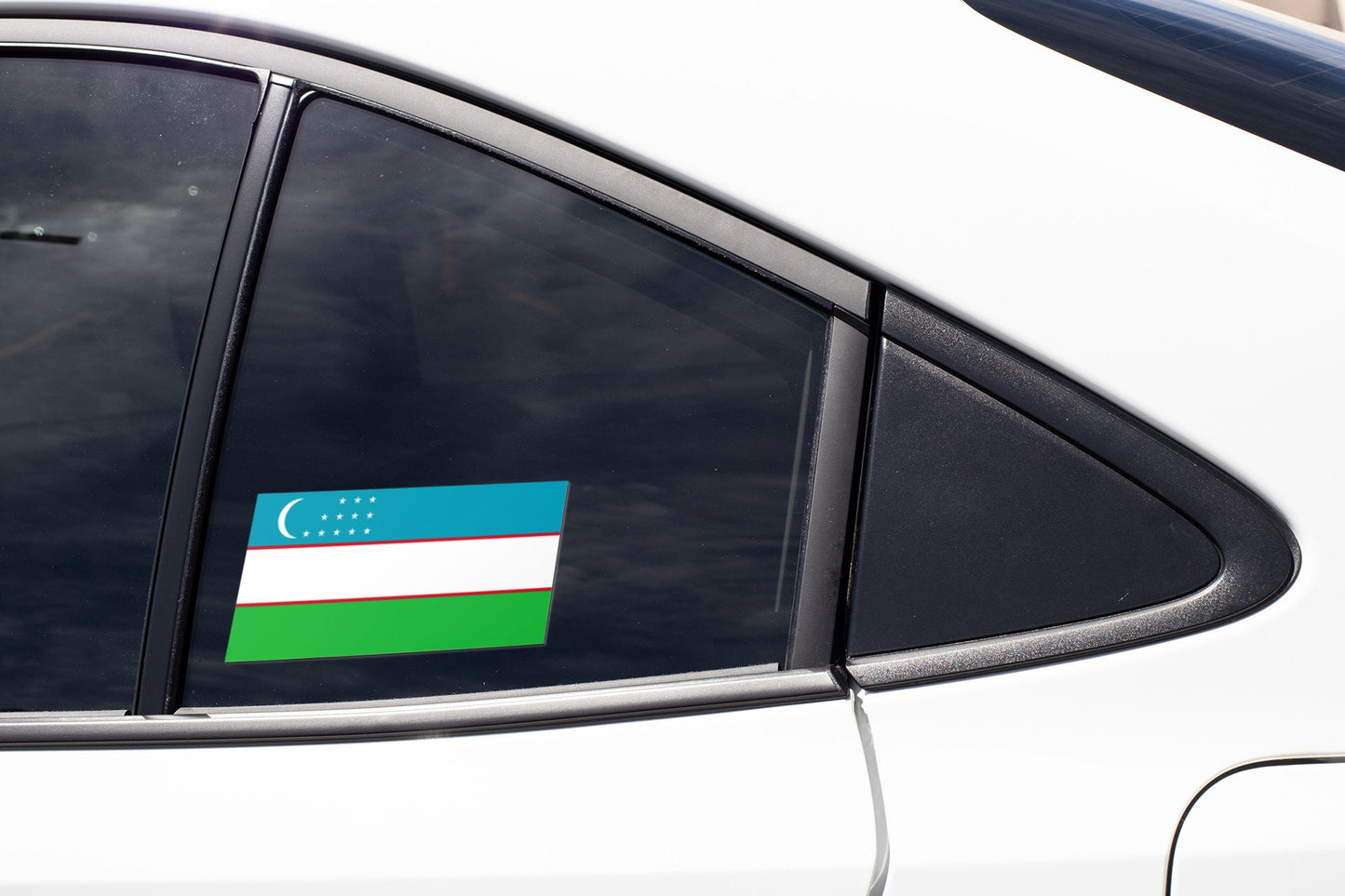 Uzbekistan Flag Sticker Decal / Republic of Uzbekistan / Tashkent / Uzbek / Uzbekistani