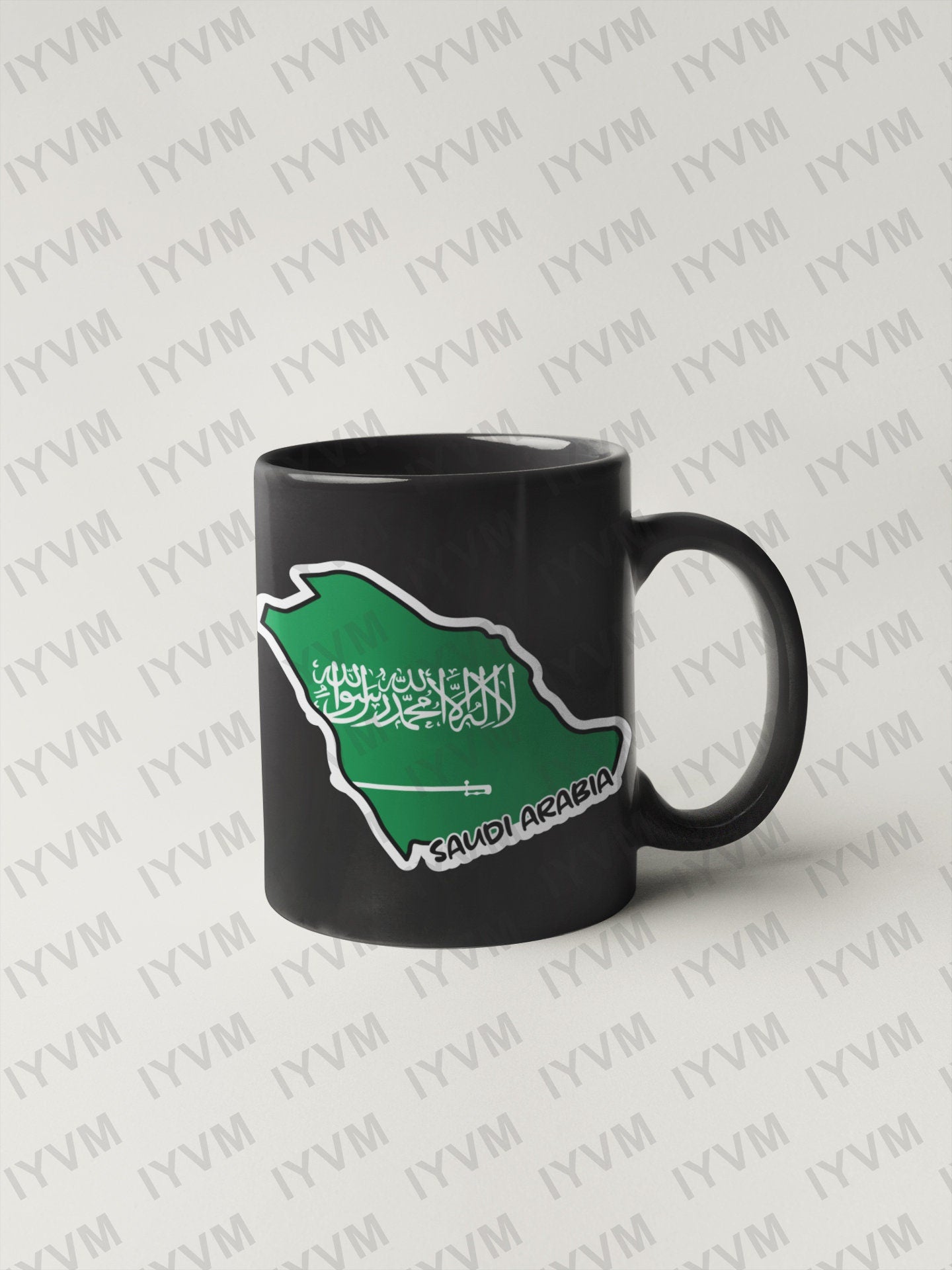 Saudi Arabia Map Flag Sticker Decal / Kingdom of Saudi Arabia / Riyadh / Saudi Arabian