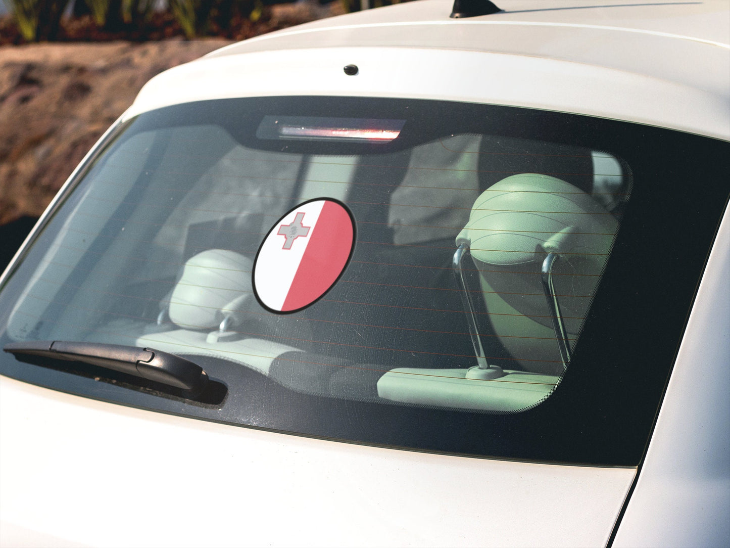 Malta Flag Circle Sticker Decal