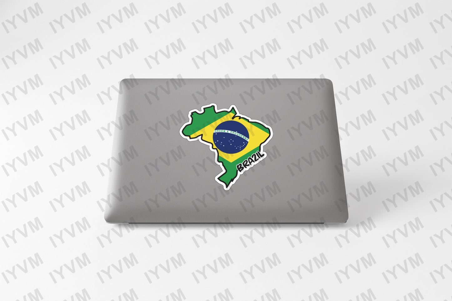 Brazil Map Flag Sticker Decal / Brasília / Federative Republic of Brazil / Brazilian / Brasil / Ordem e Progresso