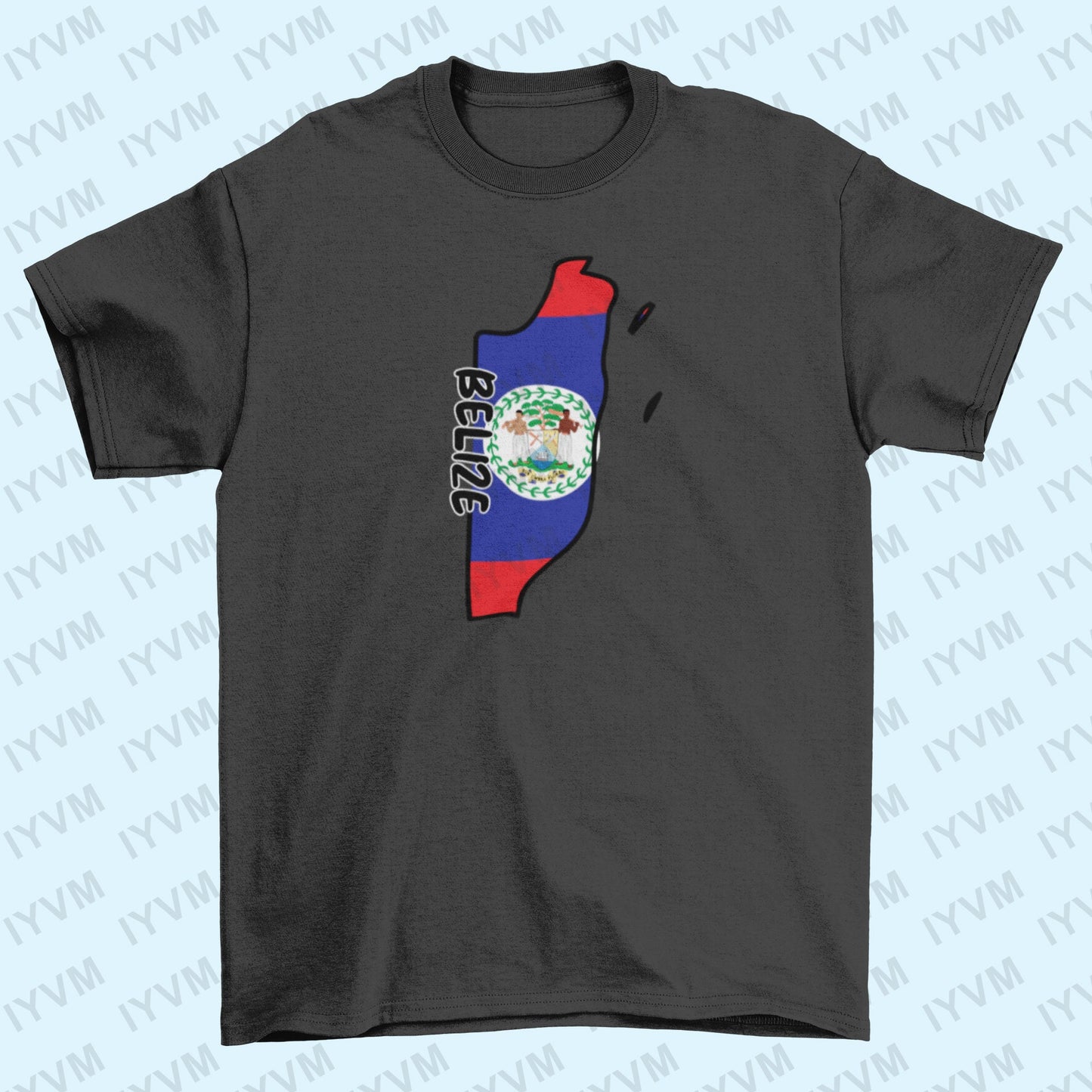 Belize Map Iron On Heat Transfer Vinyl HTV / Belmopan / Sub umbra floreo / Belizean