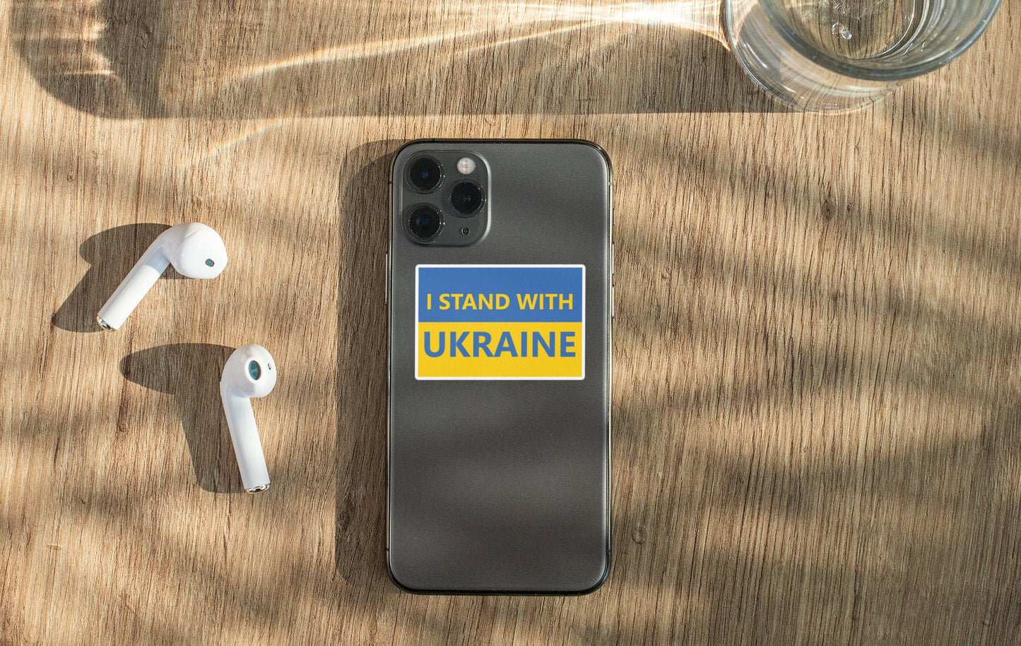 Ukraine Flag I Stand with Ukraine Sticker Decal / Russia Invasion / Anti War / Say No to War / Pray for Ukraine and Ukrainians / World Peace