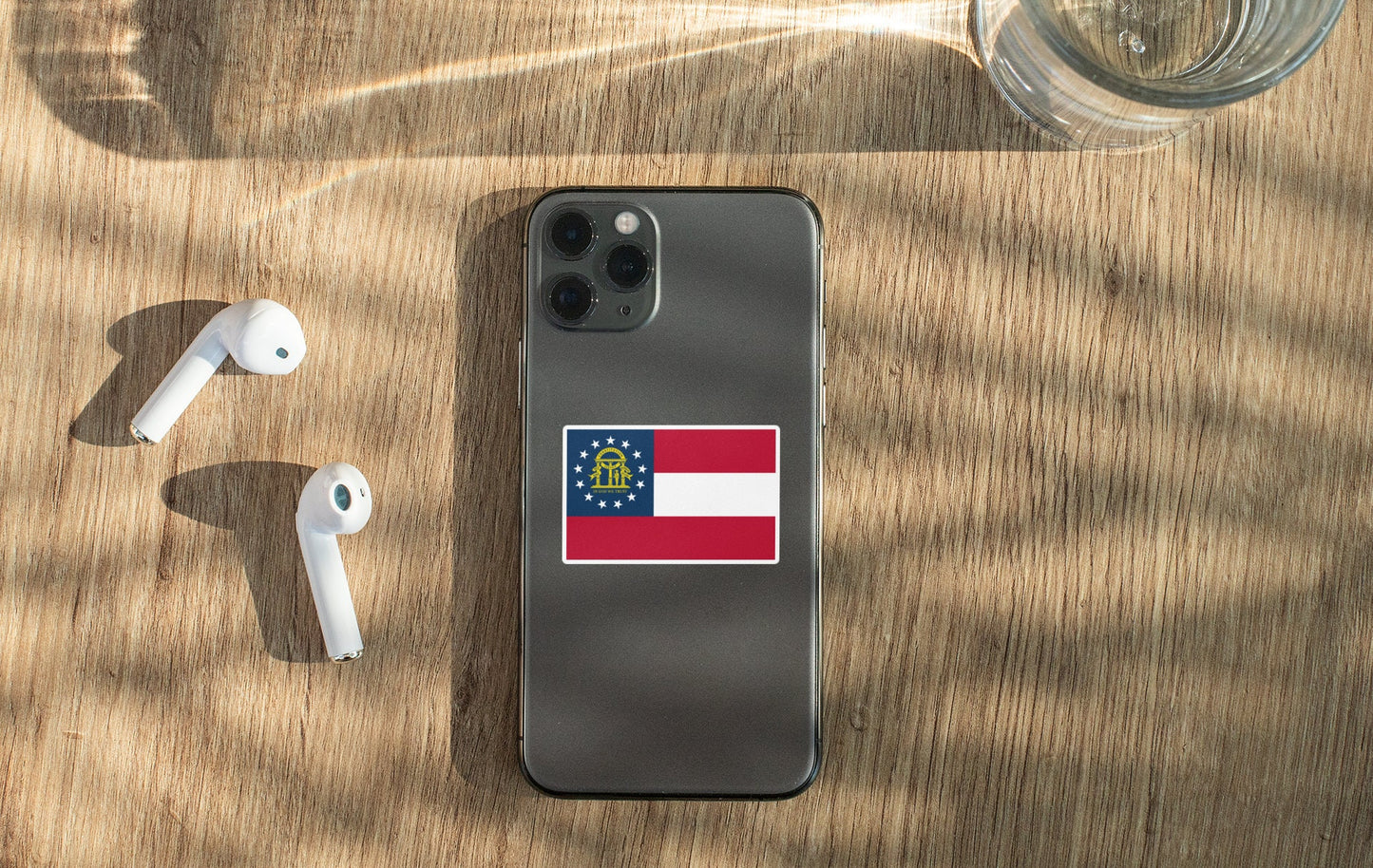 Georgia State Flag Sticker Decal - USA, Atlanta, Peach State