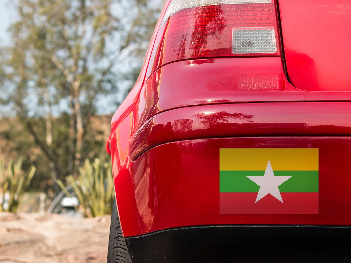 Myanmar Flag Sticker Decal / Republic of the Union of Myanmar / Burma / Naypyidaw / Burmese /