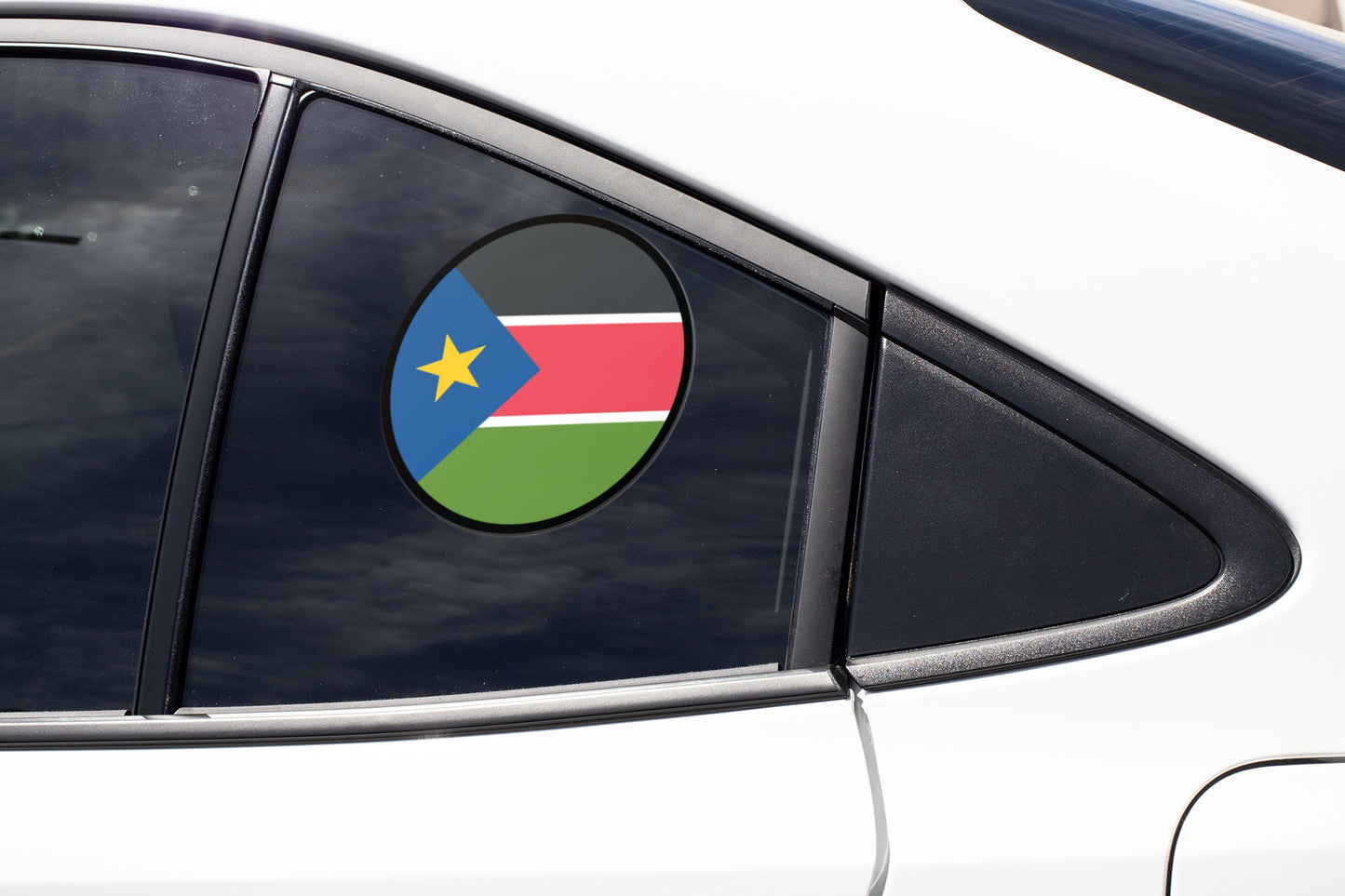 South Sudan Flag Circle Sticker Decal
