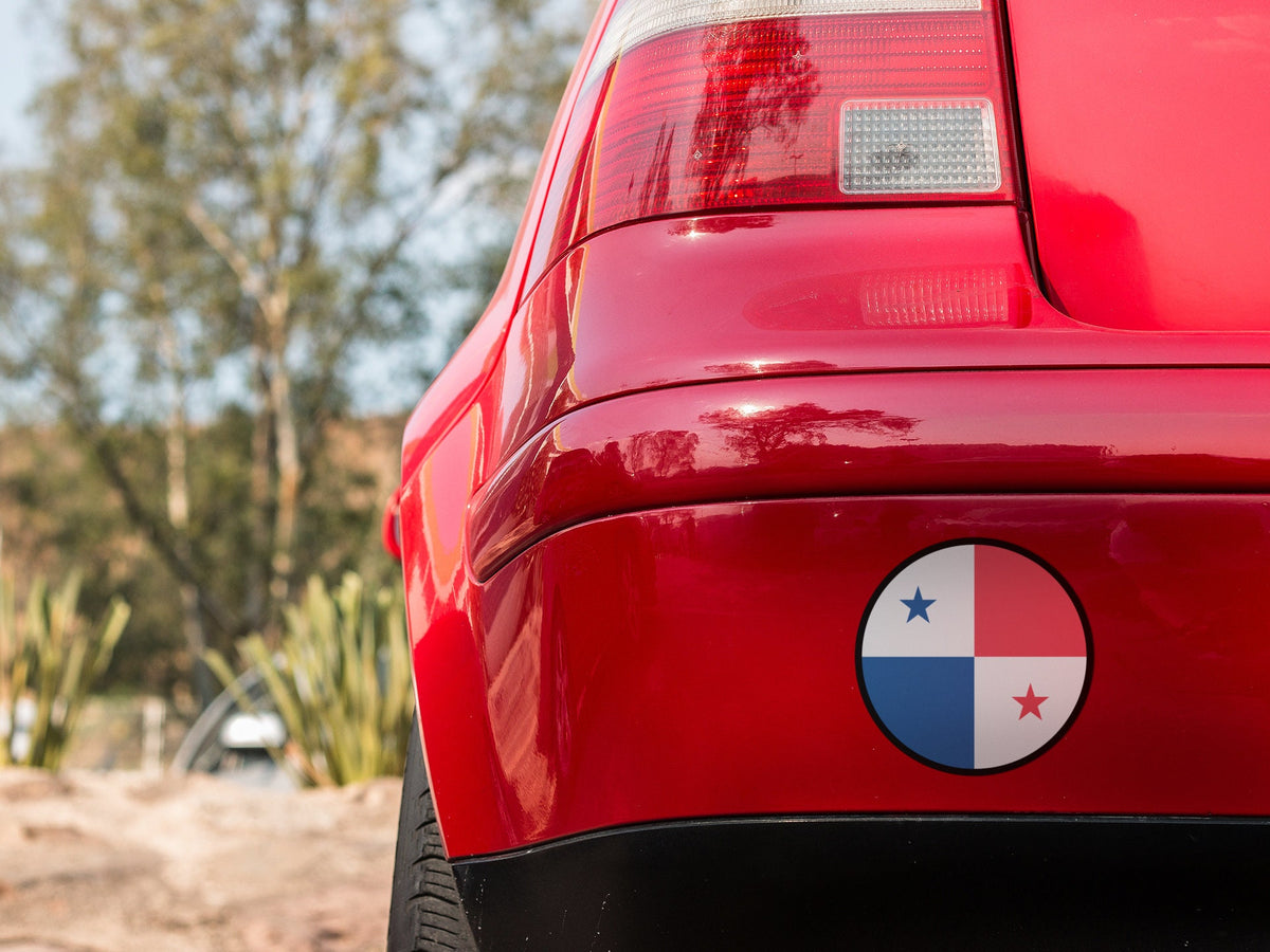 Panama Flag Circle Sticker Decal