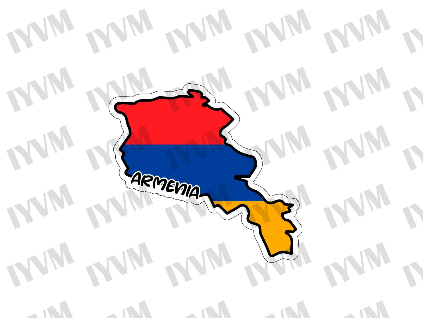 Armenia Map Flag Sticker Decal / Yerevan / Մեկ Ազգ, Մեկ Մշակույթ Mek Azg, Mek Mshakuyt / Armenian