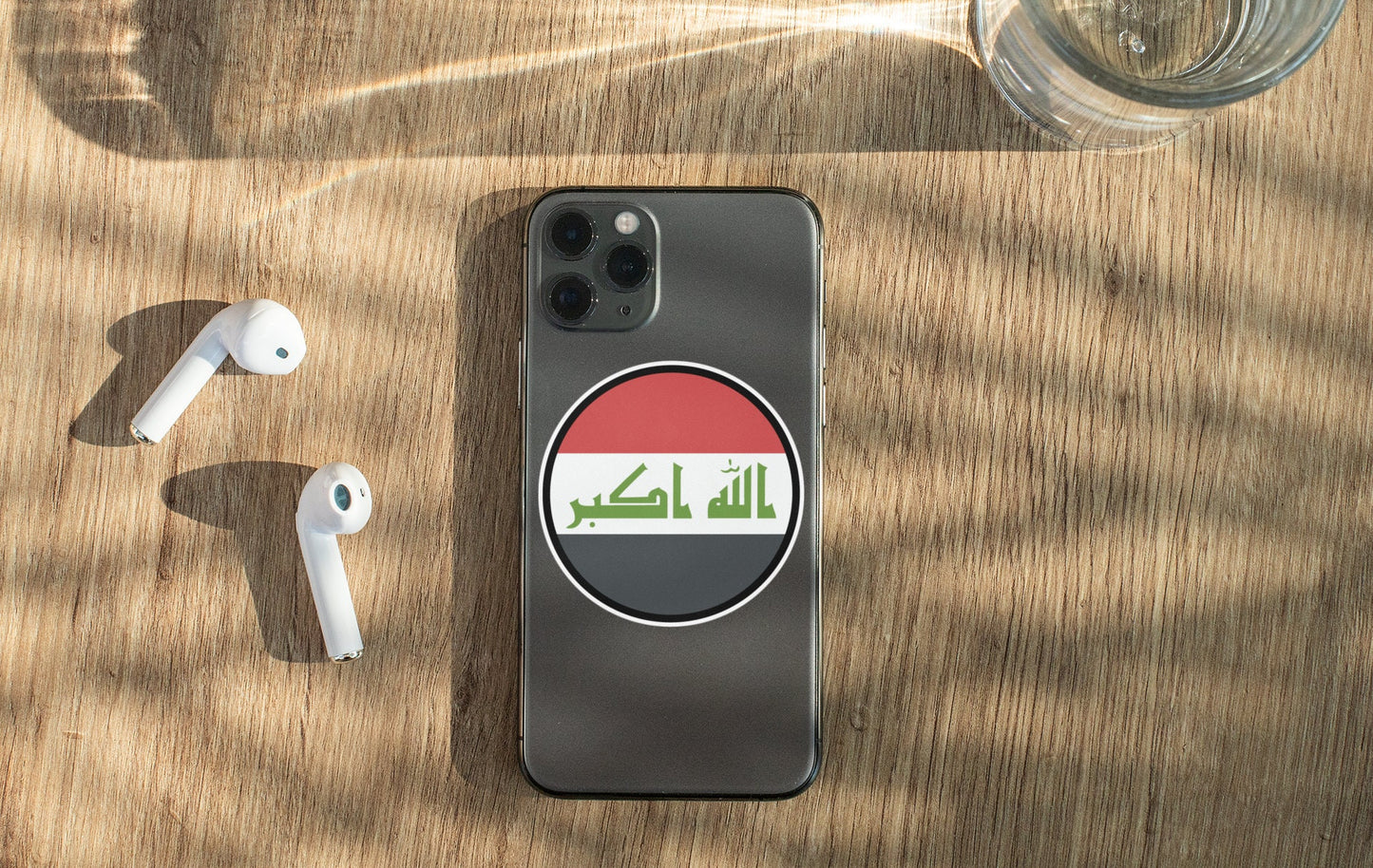 Iraq Flag Circle Sticker Decal