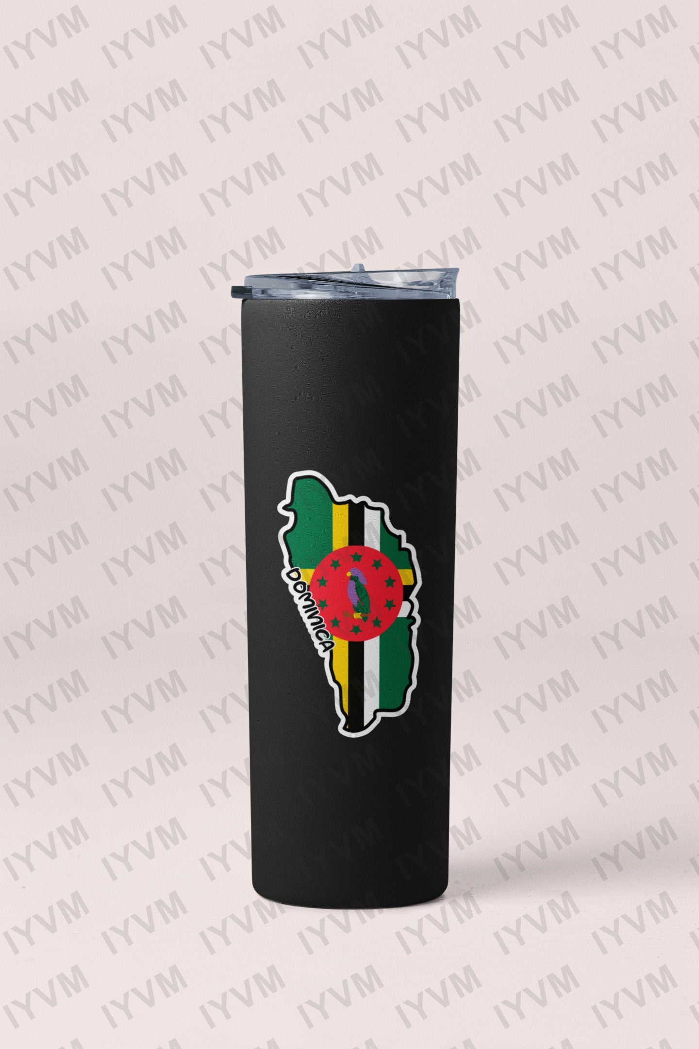 Dominica Map Flag Sticker Decal / Commonwealth of Dominica / Apres Bondie, C'est La Ter / Roseau