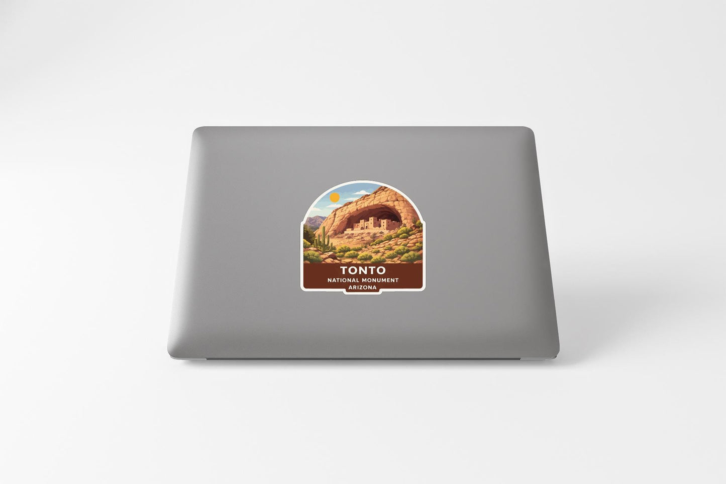 A sticker depicting the Tonto National Monument in Arizona.