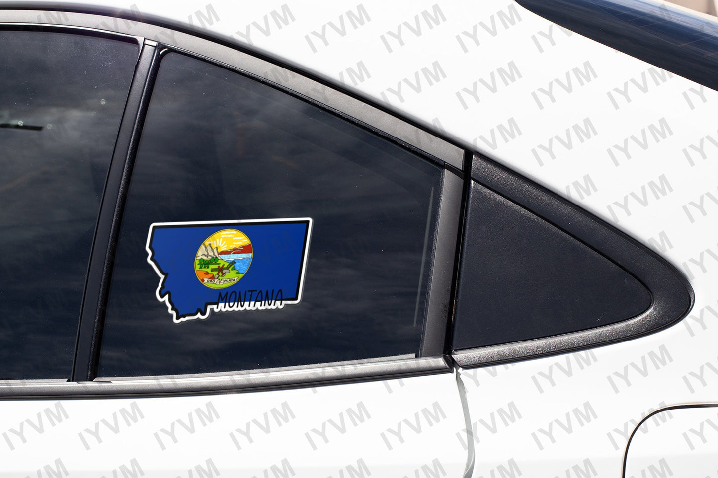 State of Montana Map Flag Sticker Decal  USA Montana State  Helena  The Treasure State  Big Sky Country  The Last Best Place