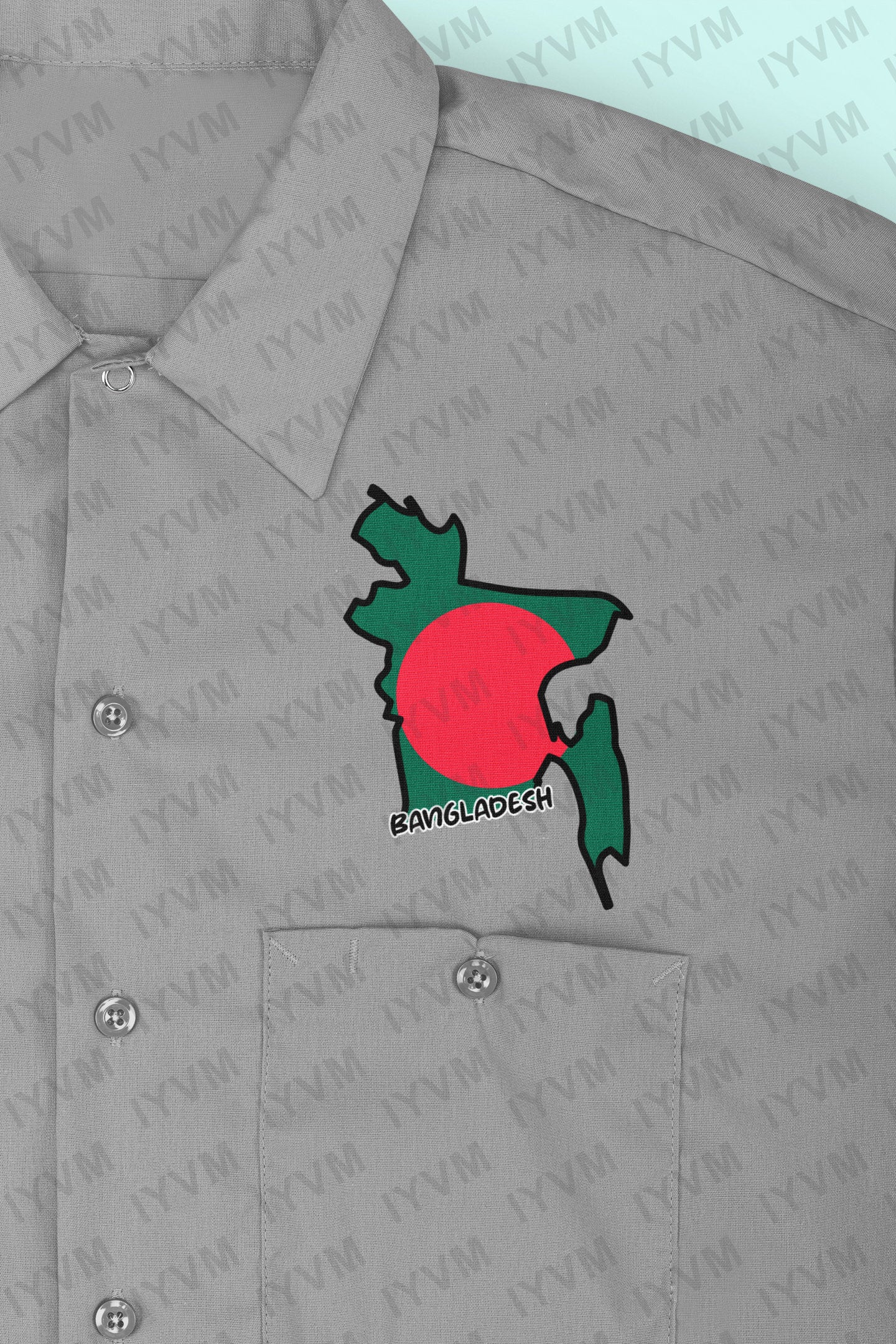 Bangladesh Map Iron On Heat Transfer Vinyl HTV / Dhaka / Joy Bangla / the People's Republic of Bangladesh Bangladeshi