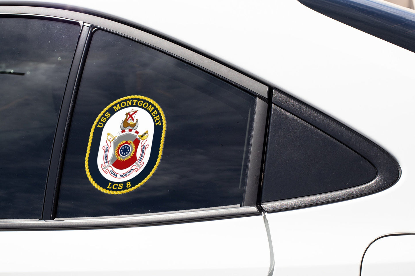 USS Montgomery LCS-8 Badge Sticker Decal Independence Class Littoral combat ship Car Sticker Bumper Sticker for Car Emblem