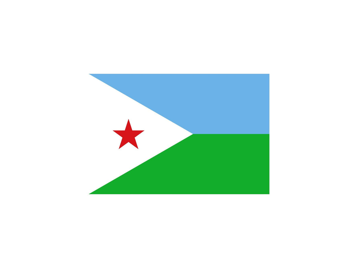 Djibouti Flag Sticker Decal