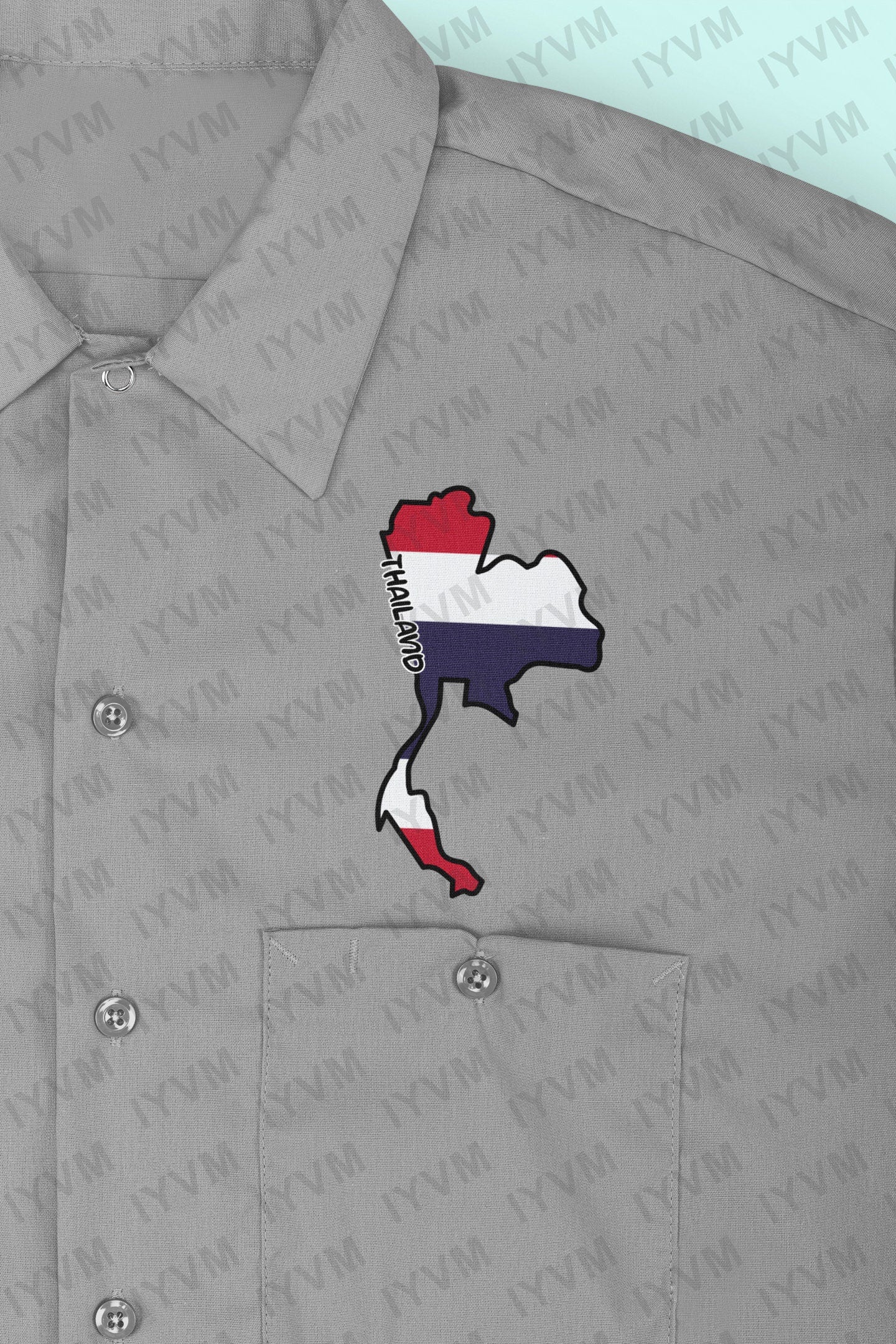 Thailand Map Iron On Heat Transfer Vinyl HTV / Kingdom of Thailand / Siam / Bangkok / Thai /