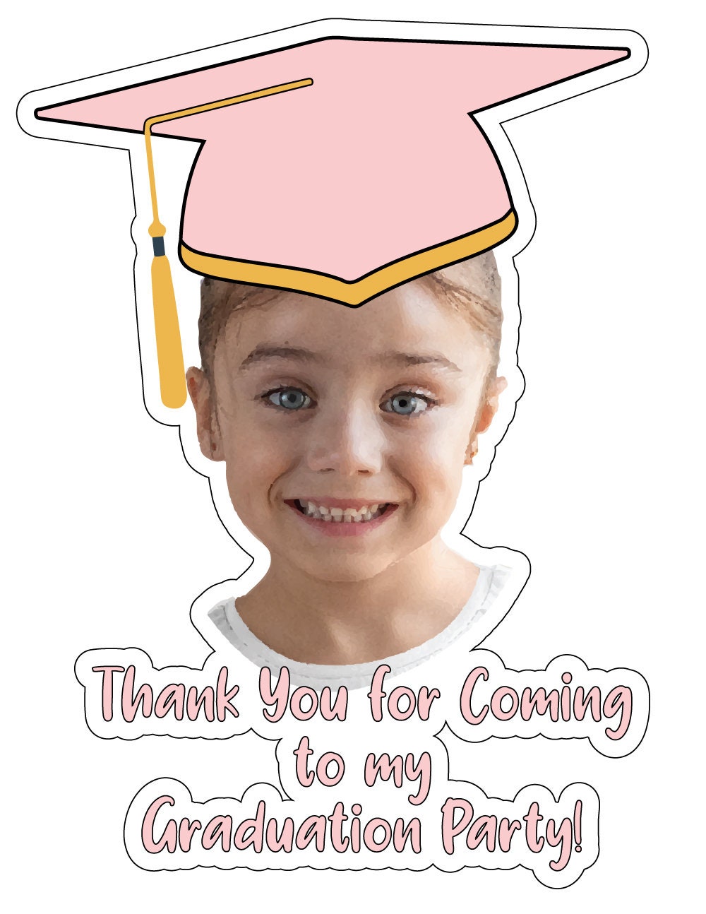 Graduation Party Customized Sticker Decal Goody Bag Graduation Cap Photo Stickers Custom Graduation Labels stickers Envelope Seals