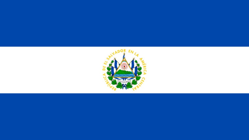 El Salvador Flag Sticker Decal / Republic of El Salvador / Dios, Unión, Libertad / San Salvador / Salvadoran Salvadorian