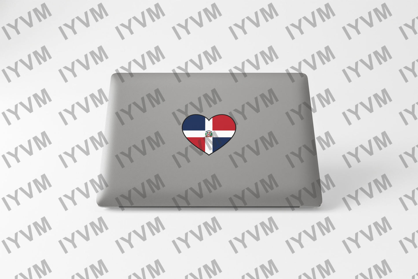 Dominican Republic Flag Heart Sticker Decal / República Dominicana / Dios, Patria, Libertad / Santo Domingo
