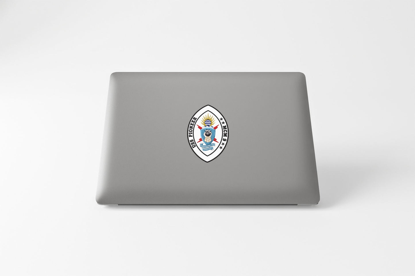 USS Pioneer MCM-9 Badge Sticker Decal Avenger Class Mine Countermeasures Ship Car Sticker Bumper Sticker for Car Emblem