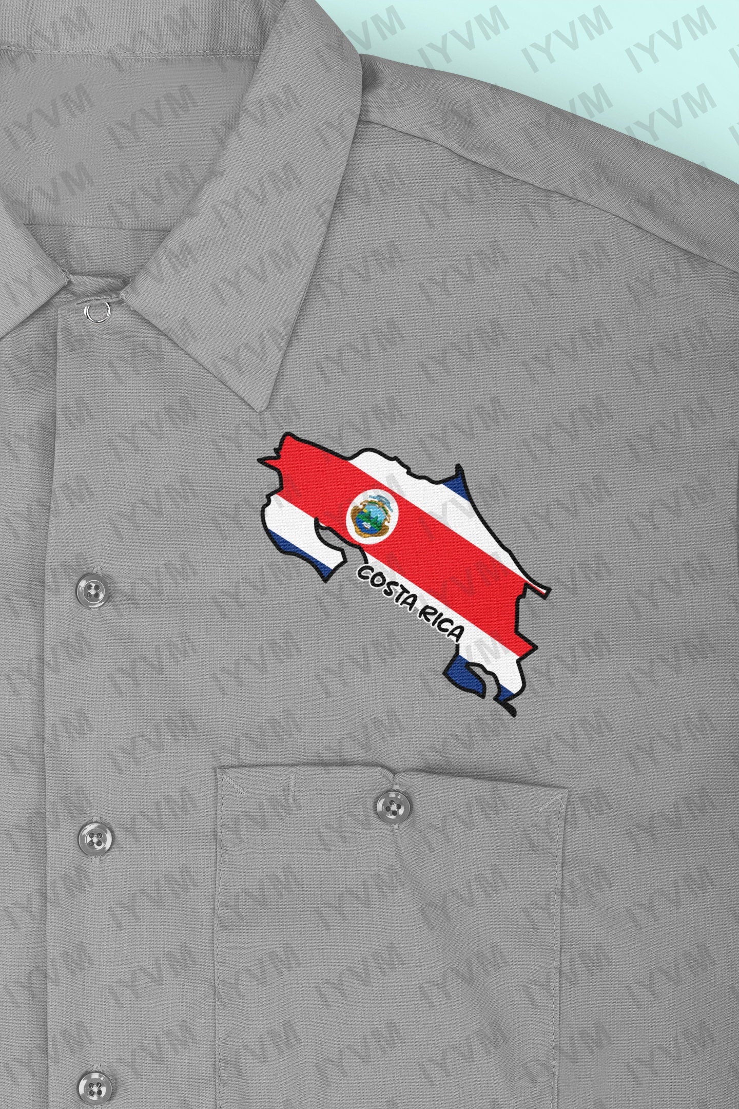 Costa Rica Map Iron On Heat Transfer Vinyl HTV / Republic of Costa Rica / San José / Costa Rican