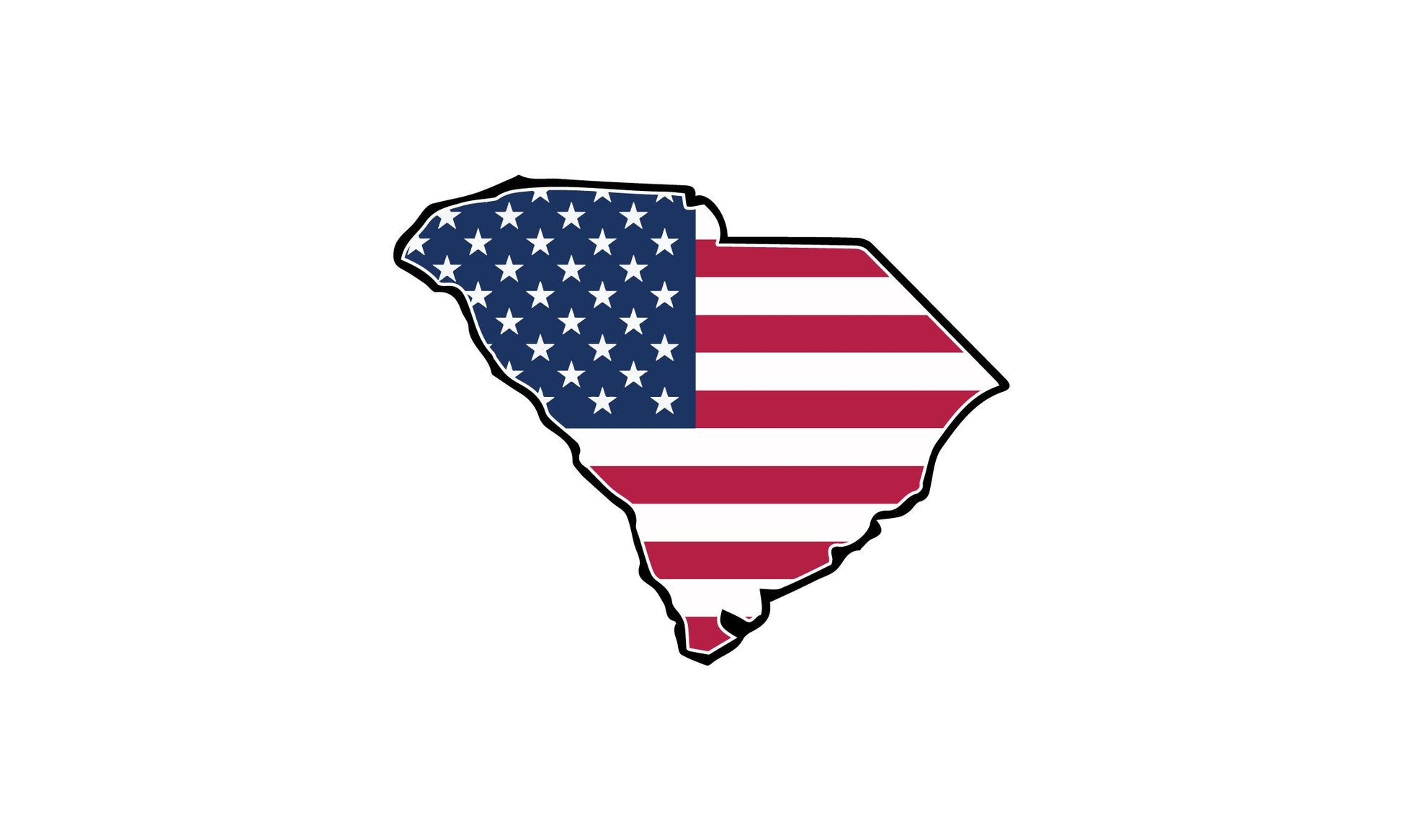 a map of the united states with the american flag