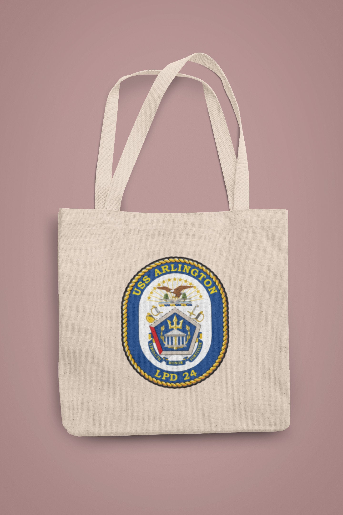 USS Arlington LPD-24 Badge Iron On Heat Transfer Vinyl HTV San Antonio Class Amphibious Transport Dock