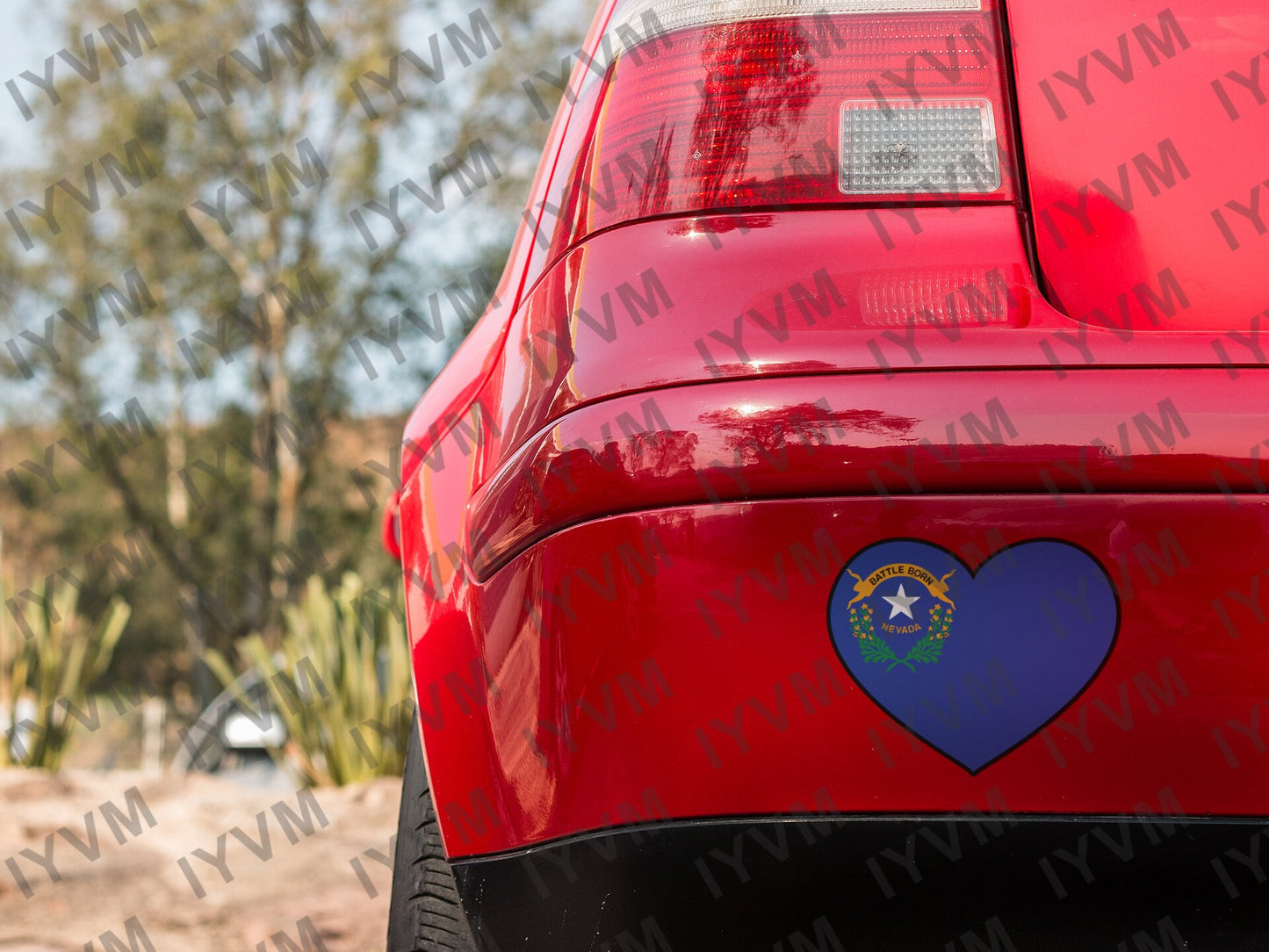 State of Nevada Flag Heart Sticker Decal  USA Nevada State  Carson City  The Silver State  Battle Born State  Sagebrush State Casino State
