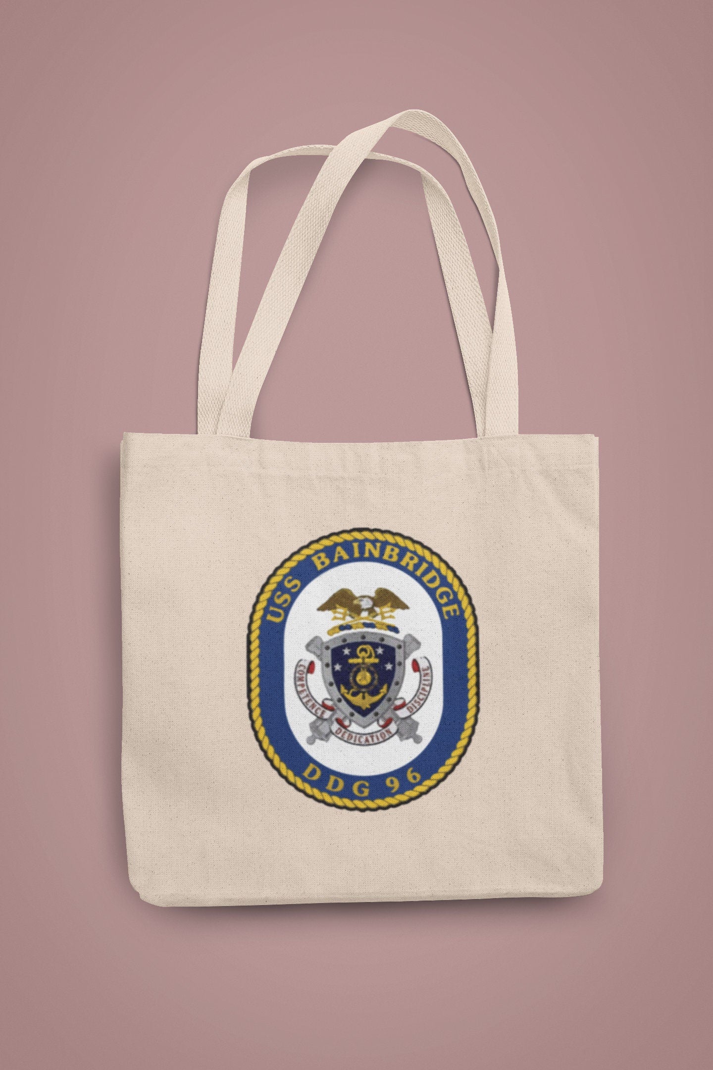 USS Bainbridge DDG-96 Badge Iron On Heat Transfer Vinyl HTV Arleigh Burke Class Destroyer