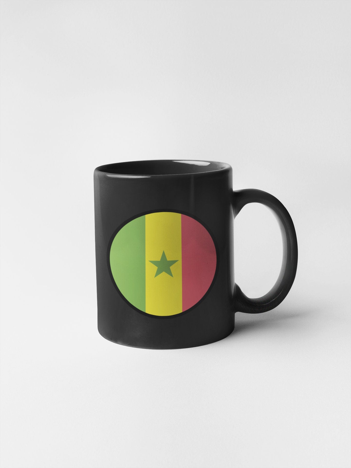 Senegal Flag Circle Sticker Decal