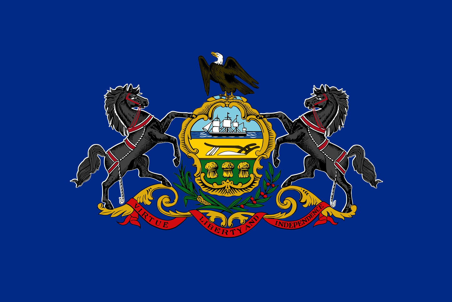 Pennsylvania State Flag Vinyl Sticker Decal