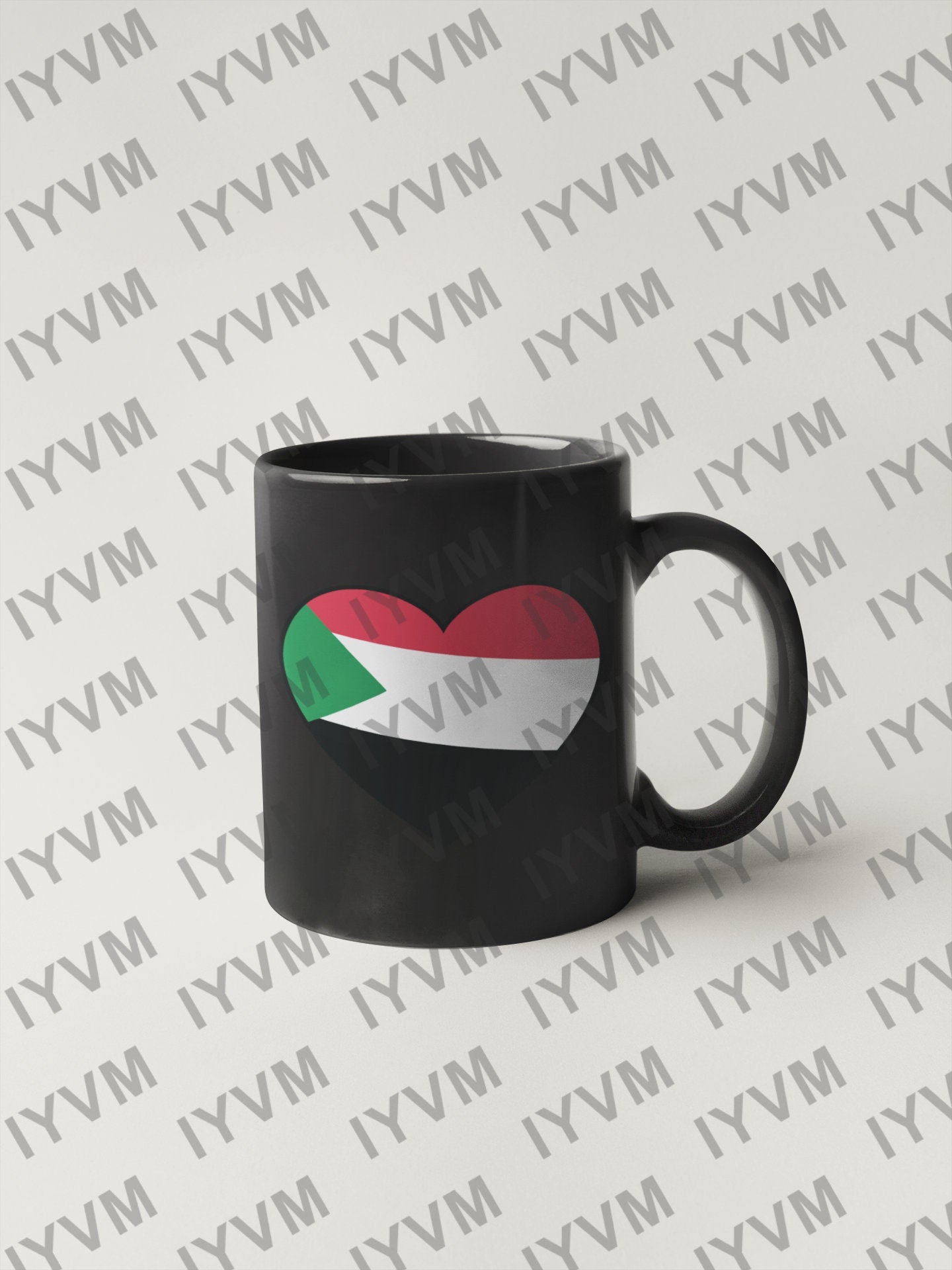 Sudan Flag Heart Sticker Decal / Republic of the Sudan / North Sudan / Khartoum / Omdurman / Sudanese