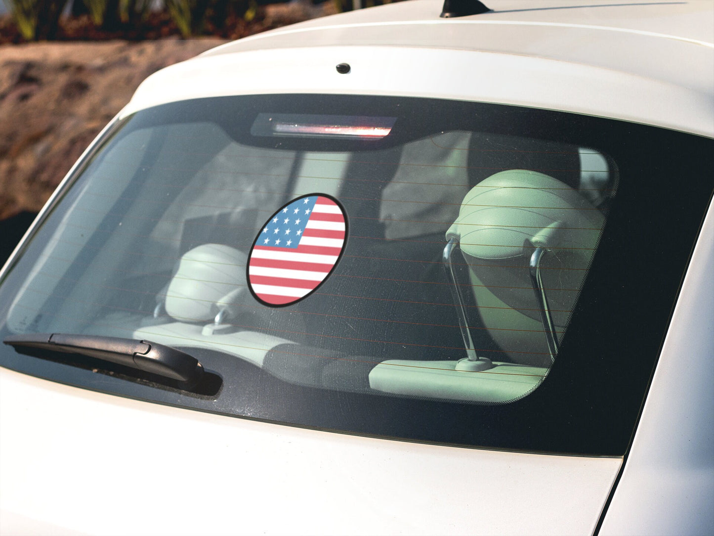 United States Flag Circle Sticker Decal