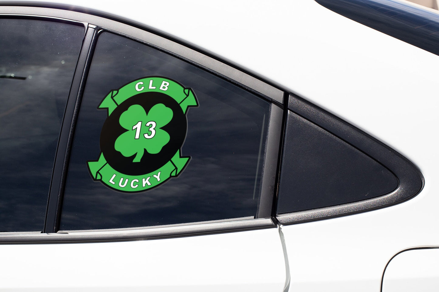 a close up of a car window with a sticker on it