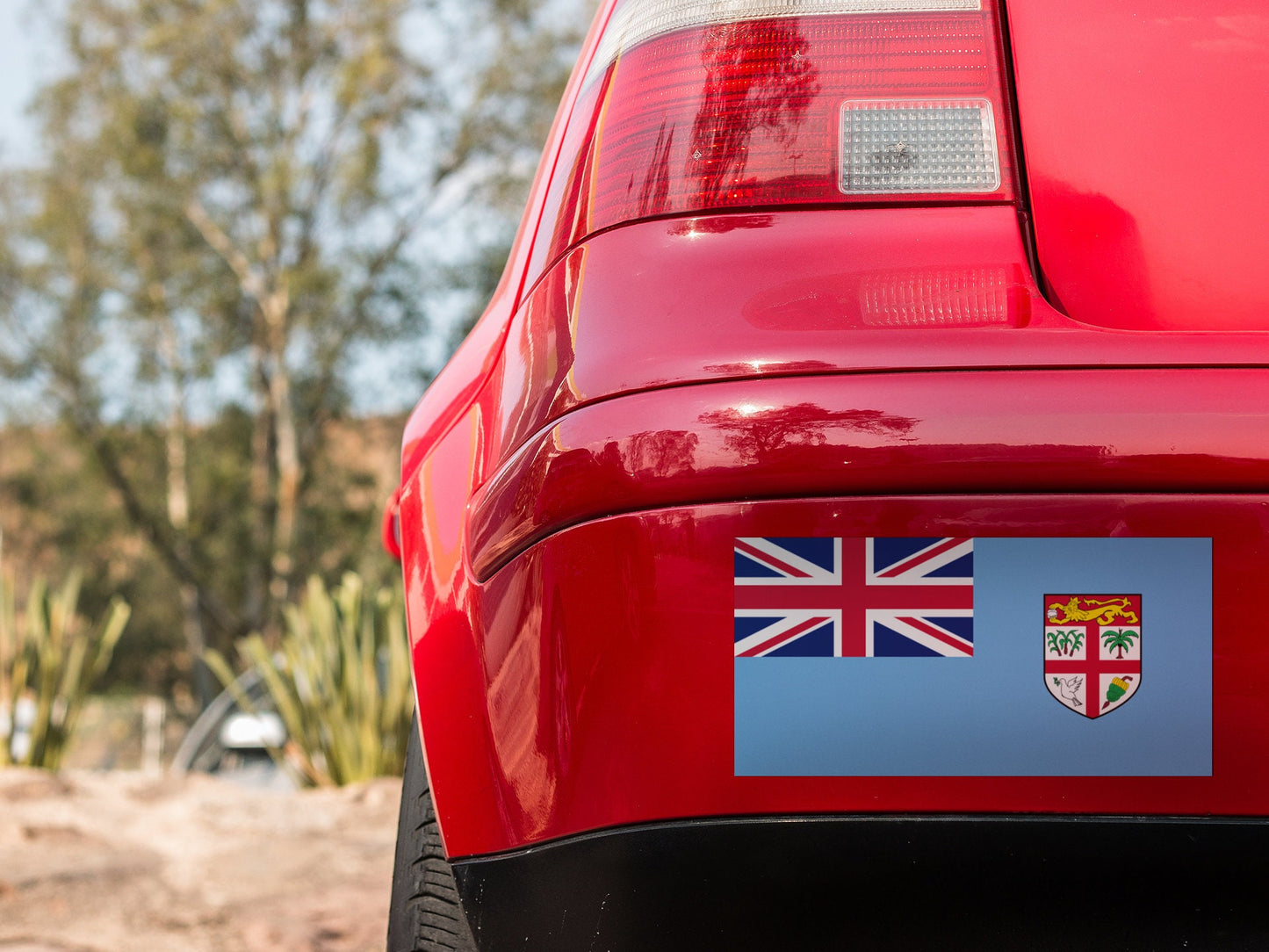 Fiji Flag Sticker Decal / Republic of Fiji / Rerevaka na Kalou ka Doka na Tui / Suva / Fijian