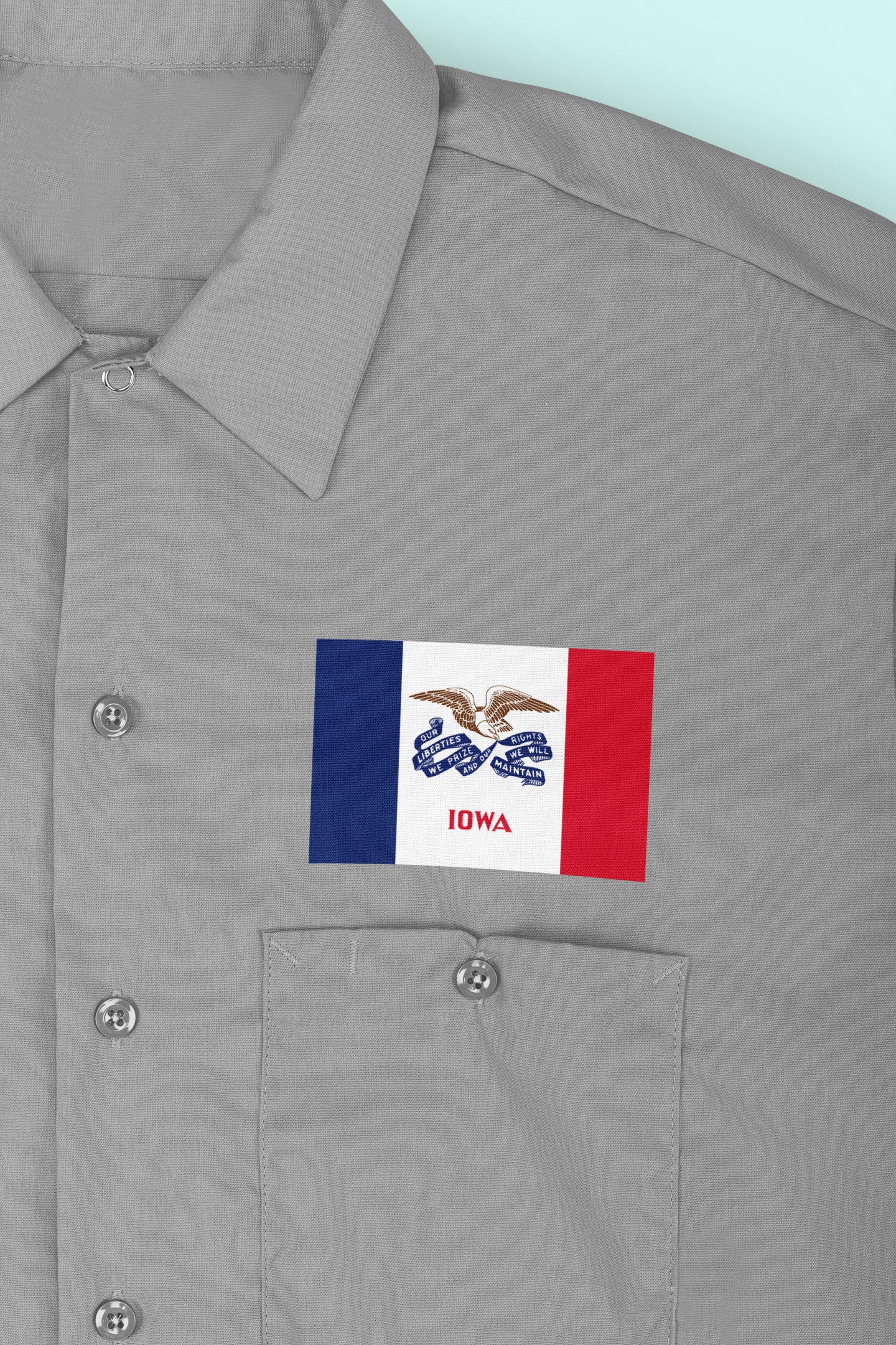 State of Iowa Flag Iron On Heat Transfer Vinyl HTV  Iowa State  Des Moines  The Hawkeye State
